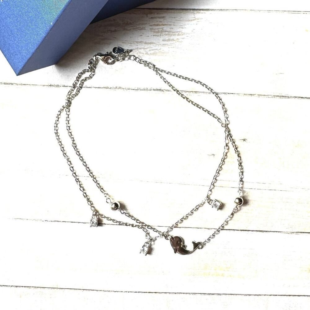 Dolphin CZ Anklet Bracelet